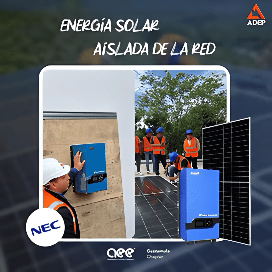 Energía solar aislada de la red